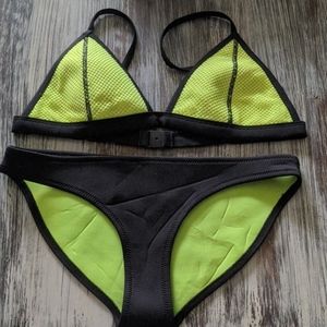 Triangl Neoprene Neon Green Bikini